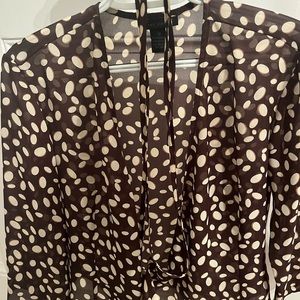 Brown light weight wrap shirt